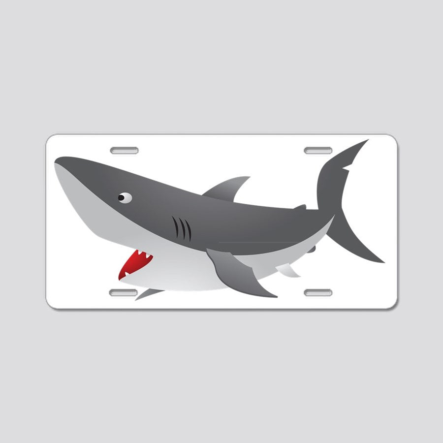 Shark Attack Shirt For Kids Aluminum License Plate Car Tag Novelty Vanity Metal License Plate 6×12 inch Car Accessories