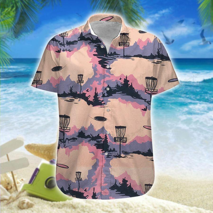 Hawaii Aloha Shirt Made In Disc Golf Art Ha96671