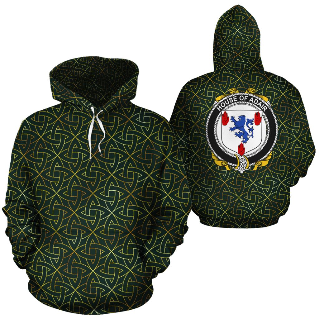 Adair Family Crest Ireland Background Gold Symbol Hoodie K9 ...