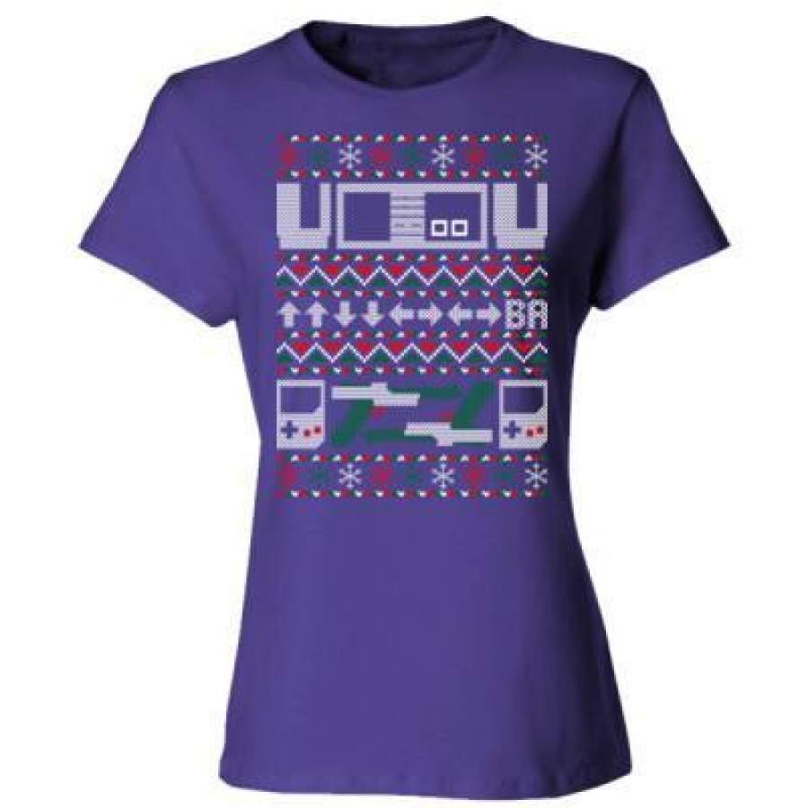 AGR Gamer Ugly Christmas Ugly Sweater Xmas – Ladies’ Cotton T-Shirt