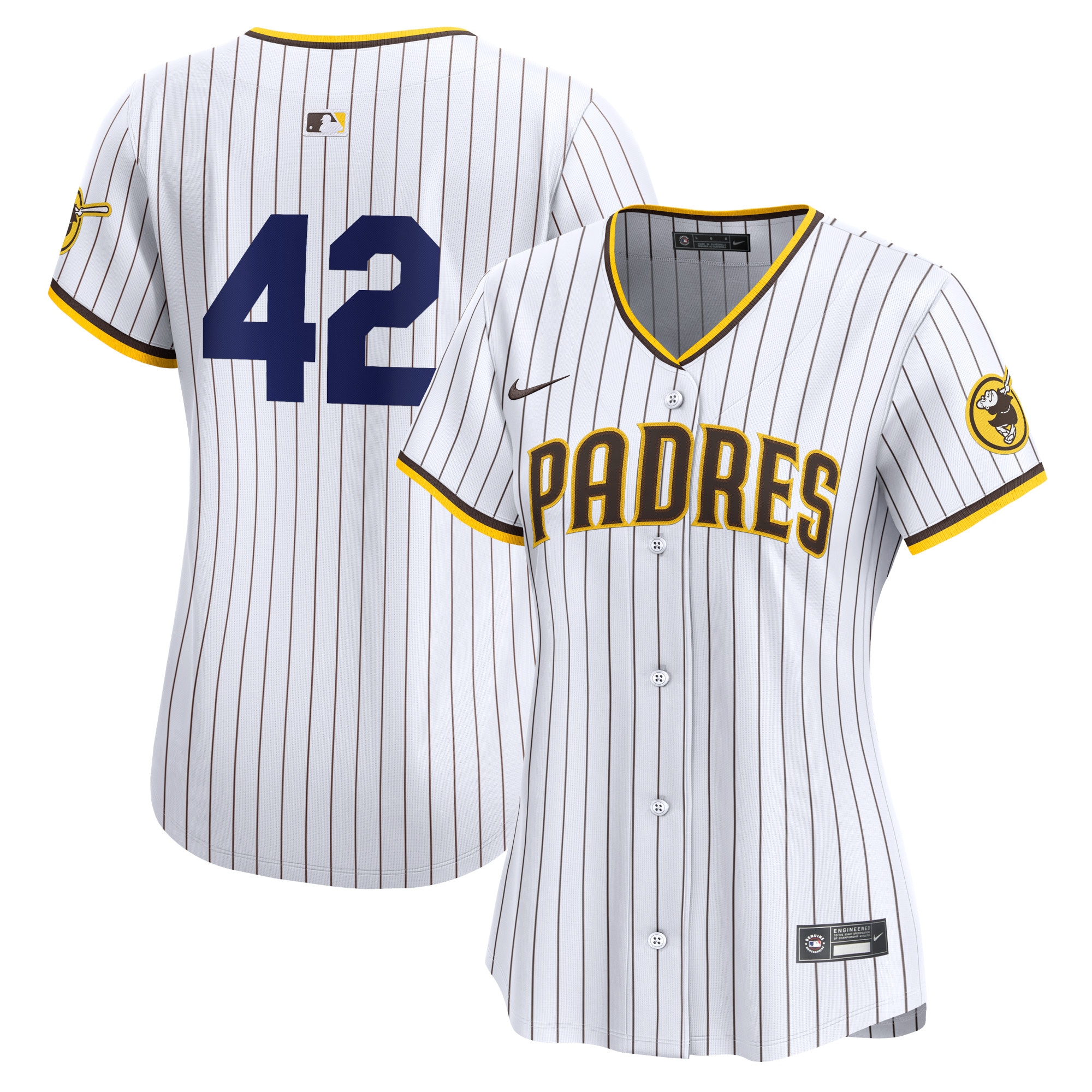 San Diego Padres Women's 2024 Jackie Robinson Day Home Limited Jersey  White