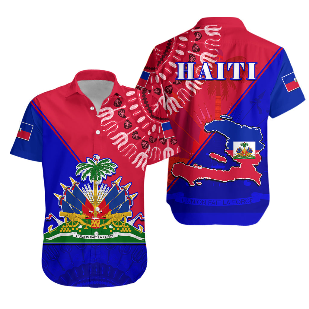 Haiti Hawaiian Shirt Haiti Flag Dashiki Simple Style Lt14