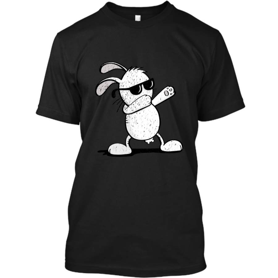 Dabbing Easter Bunny Boys Vintage T Shirt Dab Dance Custom Ultra Cotton