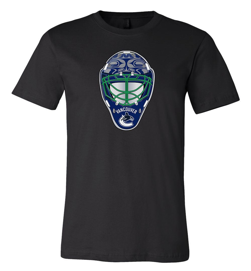 Vancouver Canucks Goalie Mask Front Logo Team Shirt Jersey Shirt