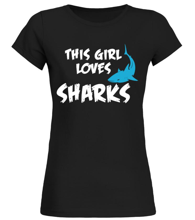 This Girl Loves Sharks T Shirts C-Tdb06