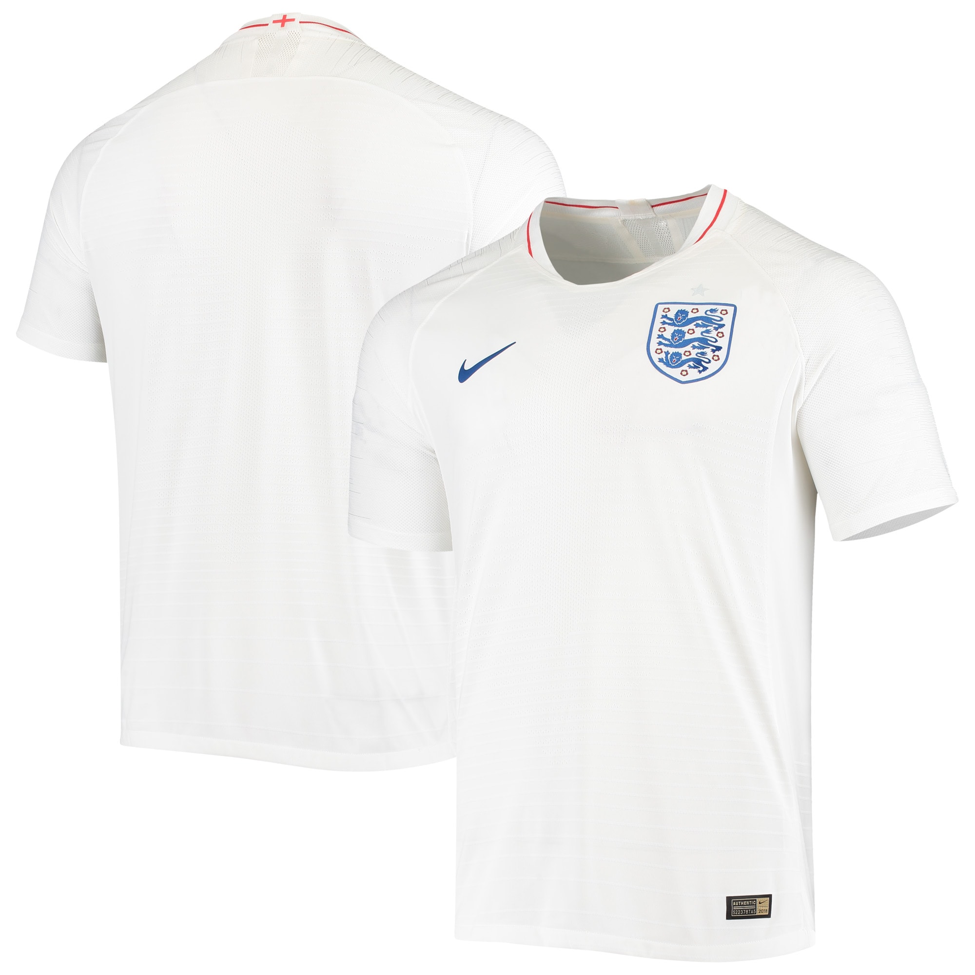 England National Team 2018 Authentic Home Jersey – White