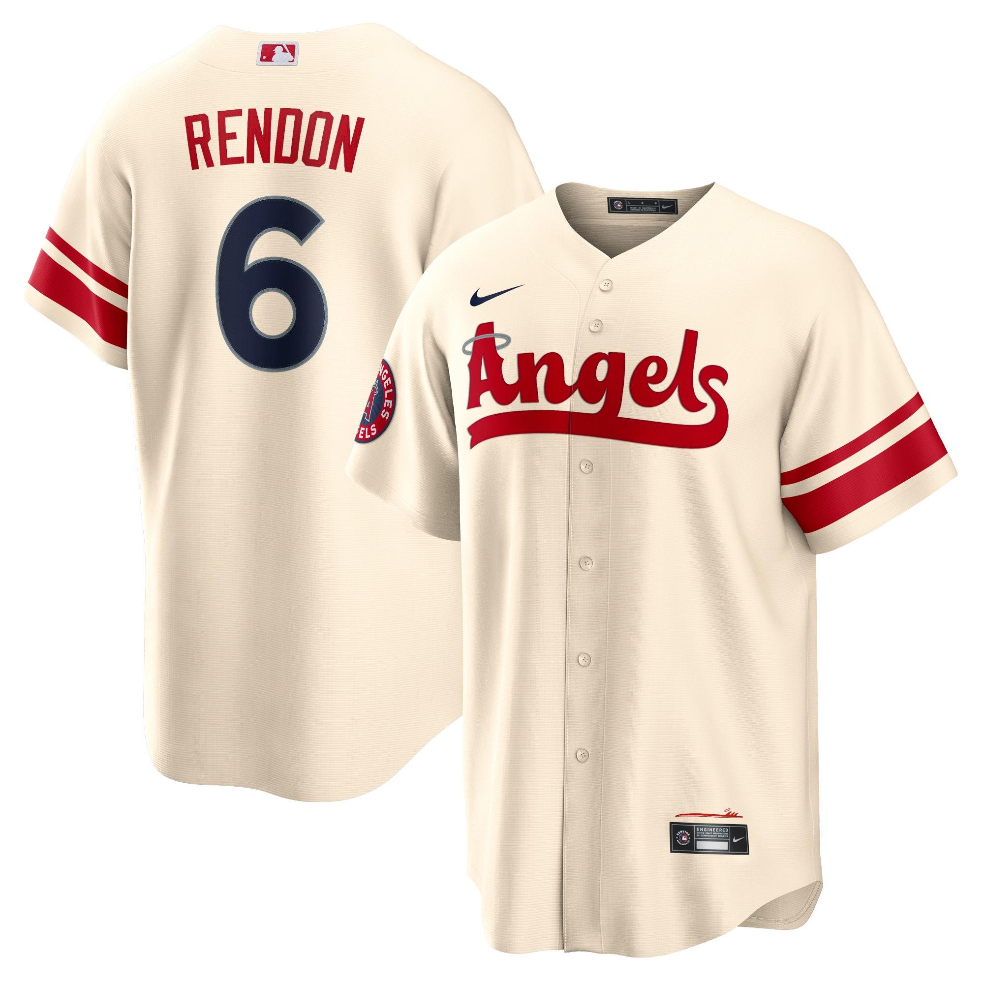 Men’s Los Angeles Angels Anthony Rendon Cream 2022 City Connect Player Jersey