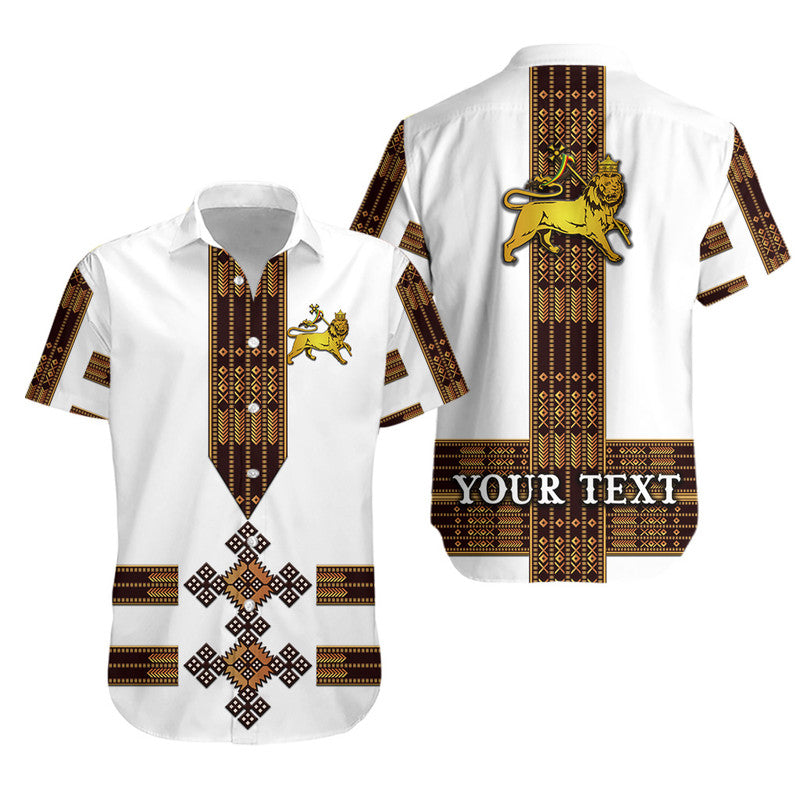 (Custom Personalised) Ethiopia Hawaiian Shirt Ethiopian Lion Of Judah Tibeb Vibes No.1 Ver – White Lt8