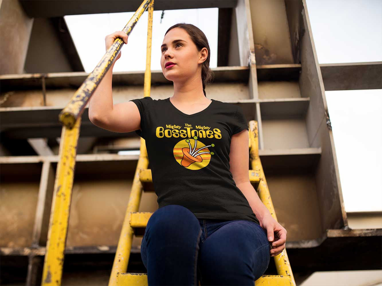 The Mighty Mighty Bosstones Merch Httd21 Ladies V-Neck T-Shirt