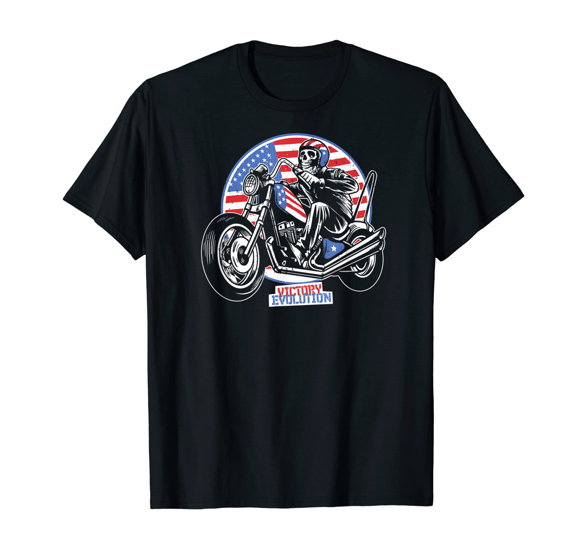 American Flag Motorcycle Shirt 4th Of July Victory Evolution