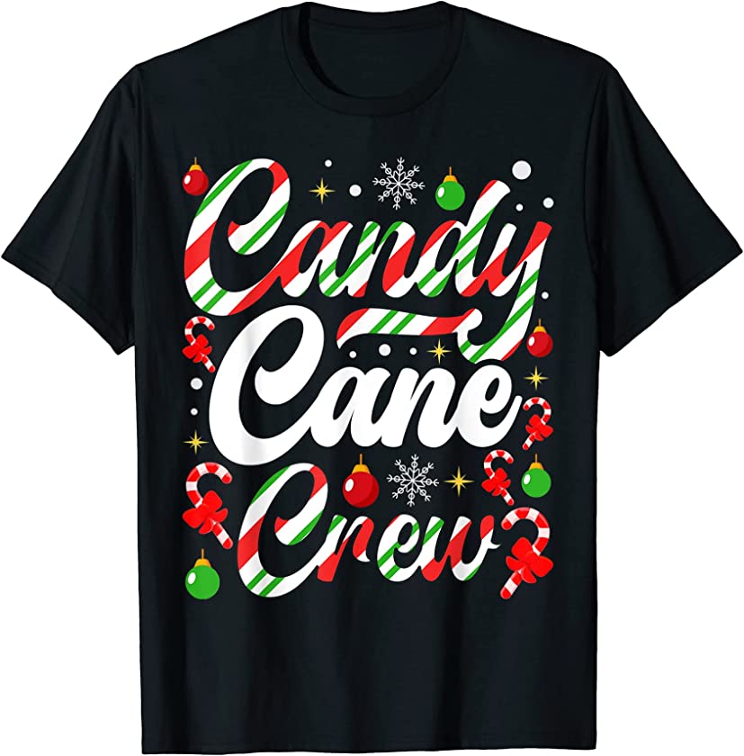 Candy Cane Crew Christmas Candy Lover Funny Xmas T-Shirt