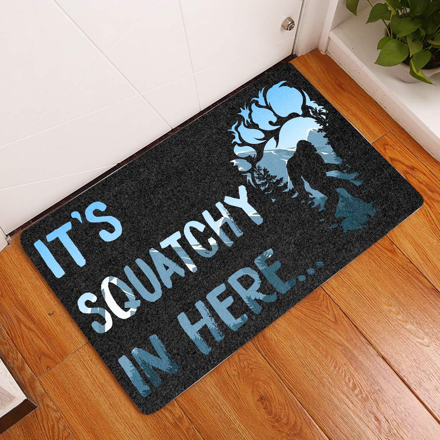 Its Squatchy In Here All Over Printing Doormat Pre2003