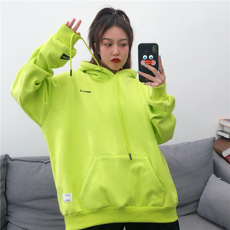 Women Hoodies Autumn Solid Pockets Sweatshirt Oversized Streetwear sweatshirts Hip Hop Cool Pullover Tops alx