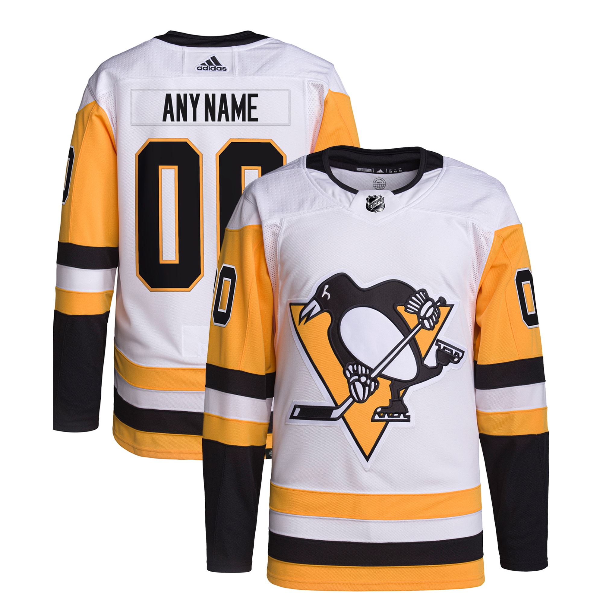 Pittsburgh Penguins Away Primegreen Authentic Custom Jersey – White