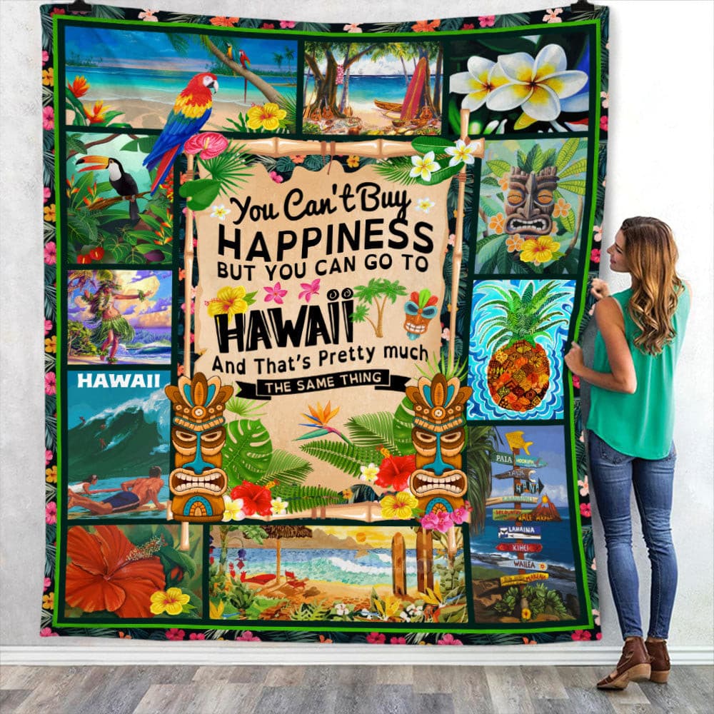 Go To Hawaii Beach Summer Blanket Fleece Blanket Throw Blanket Sherpa Blanket Christmas Throw Blanket