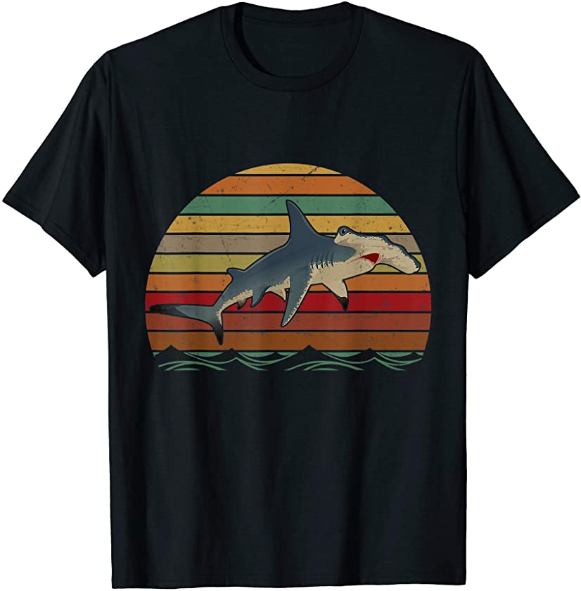 Vintage Retro Hammerhead Shark Funny Gift T-Shirt