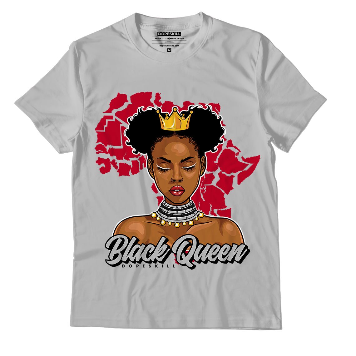 JD 9 Particle Grey Dopeskill Particle Grey T-Shirt Black Queen Graphic