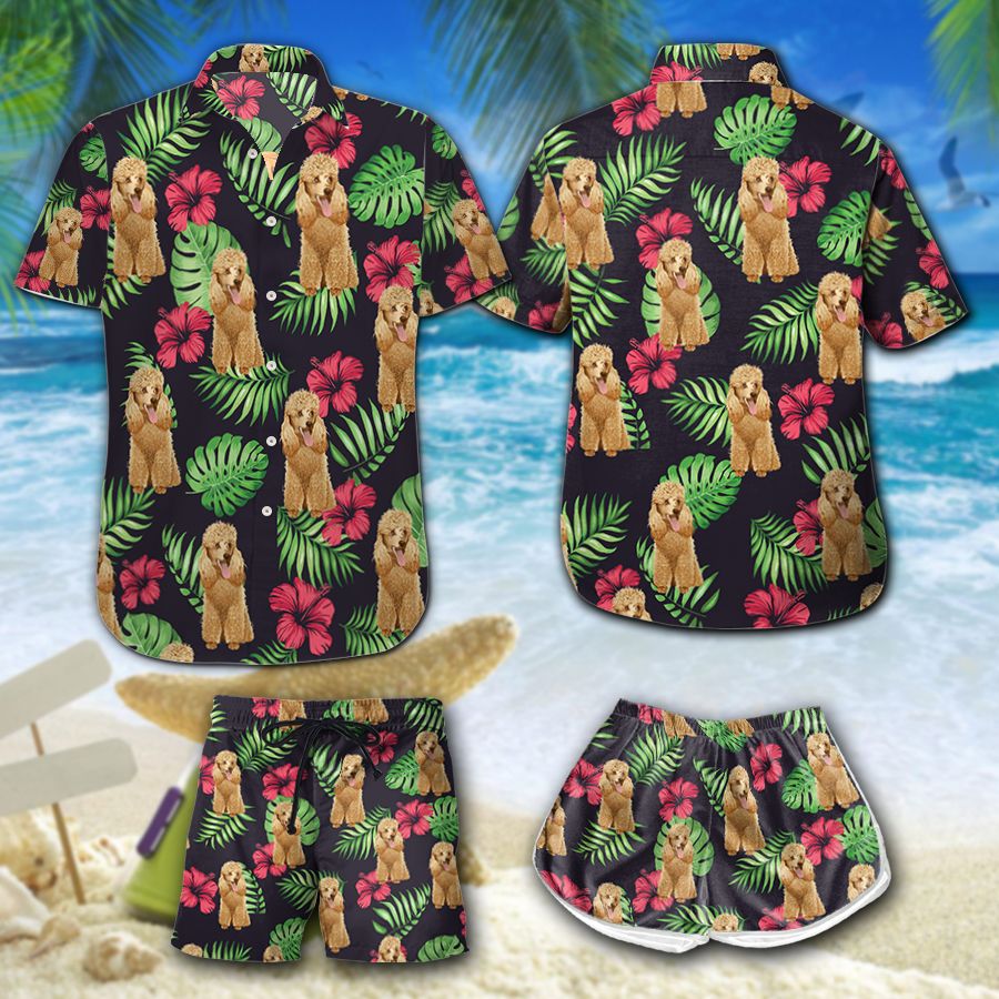 Flowers Poodle Hawaii Set Summer Time Ha18817