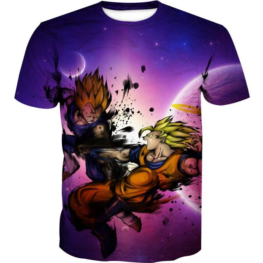 SSJ Goku vs Majin Vegeta T-Shirt – Dragon Ball Z Clothing