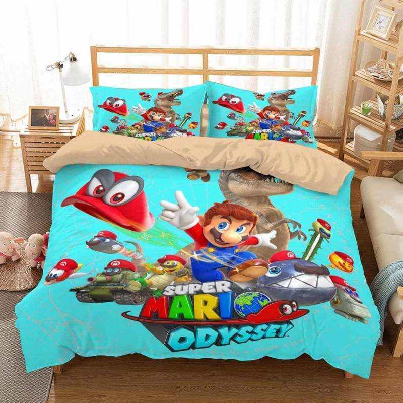 3D Customize Super Mario Odyssey Bedding Set Duvet Cover Set Bedroom Set Bedlinen