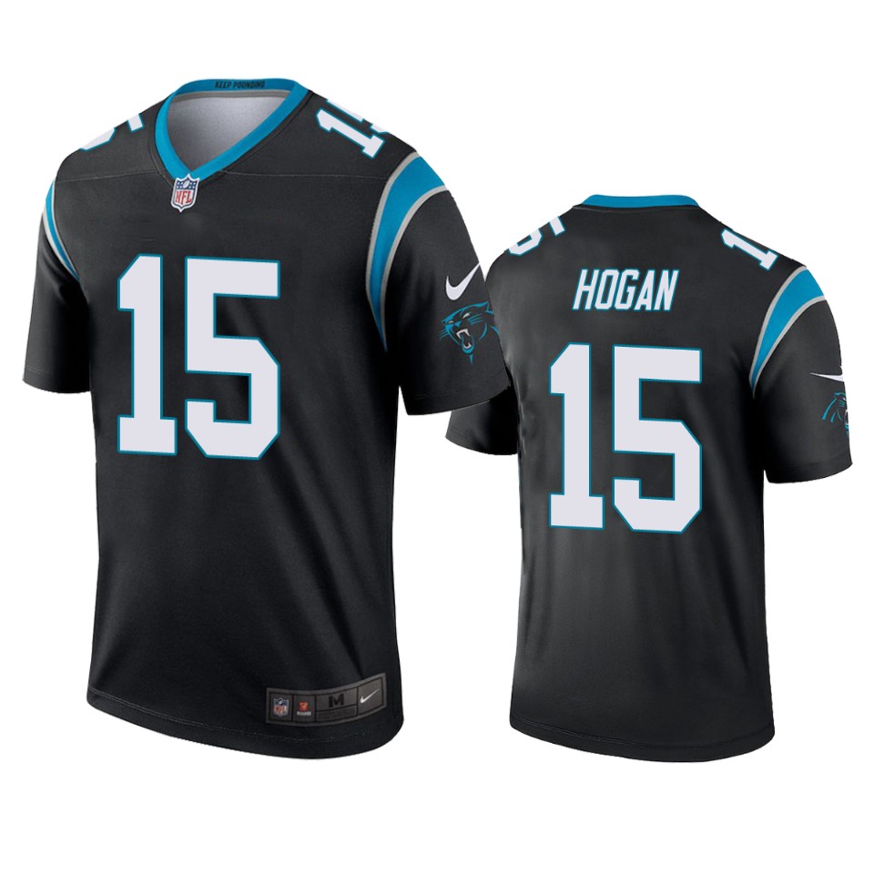 Carolina Panthers #15 Chris Hogan Black Legend Jersey – Mens