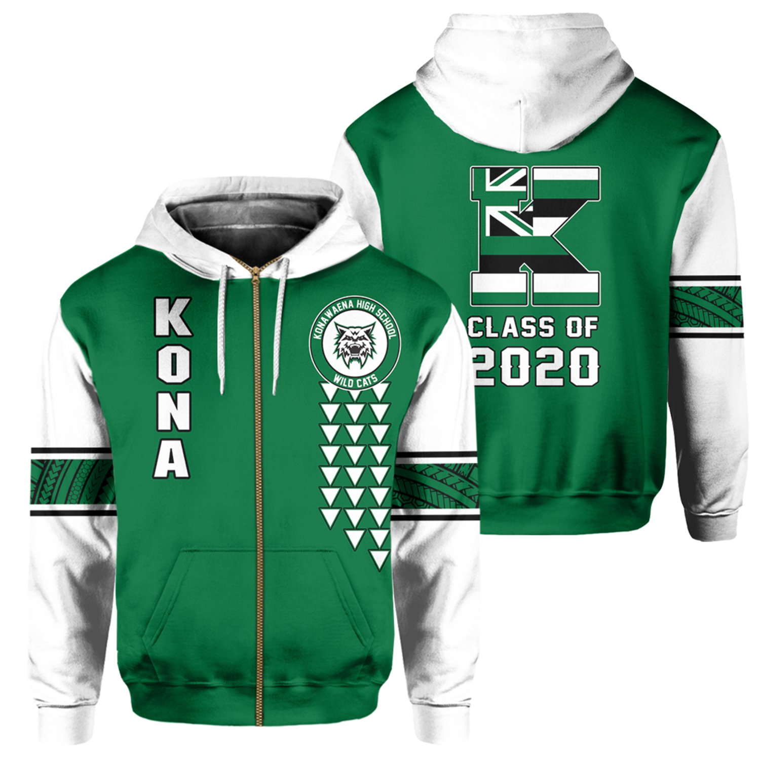 (Personalized) Alohawaii – Konawaena High Custom Your Class Zip Hoodie AH J0