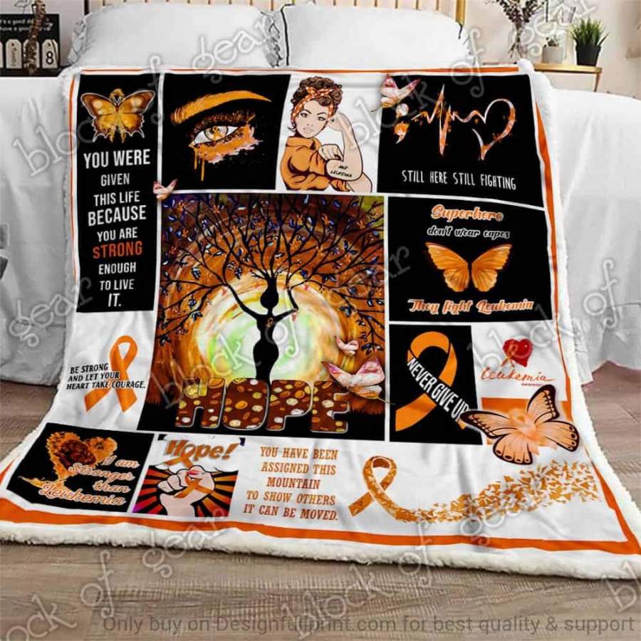 Strong Leukemia Cancer Awareness Quilt Blanket Corethermax