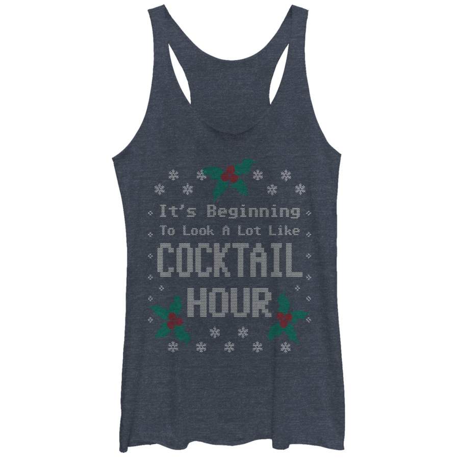 CHIN UP Women’s Christmas Cocktail Hour  Racerback Tank