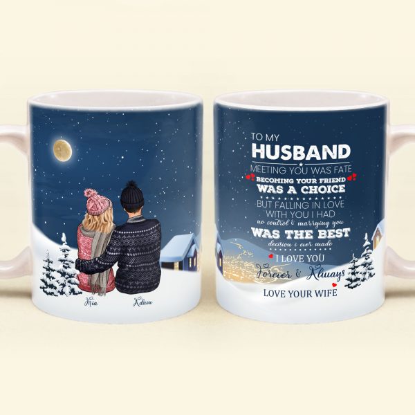 I Love You Forever & Always – Personalized Mug – Christmas Gift For Husband, Wife