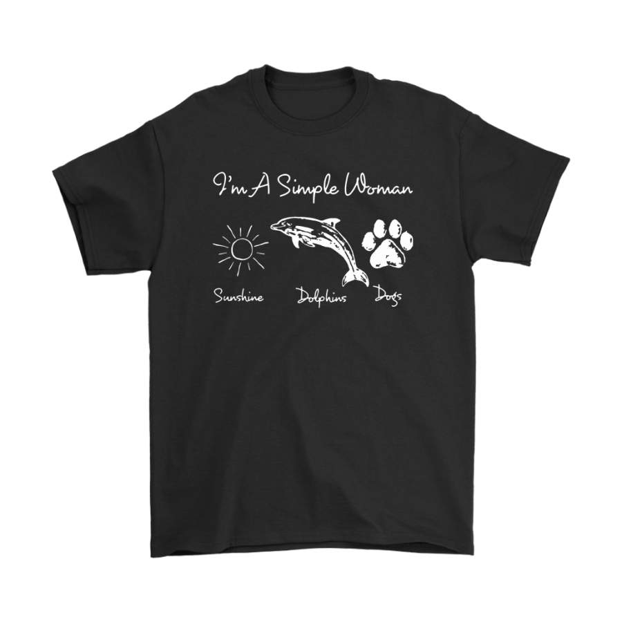 I’m A Simple Woman Sunshine Dolphins Dogs Shirts