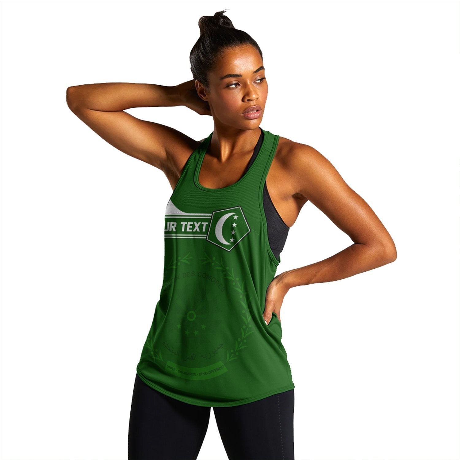 (Custom) African Tank Top – Comoros Women’S Racerback Tank Pentagon Style