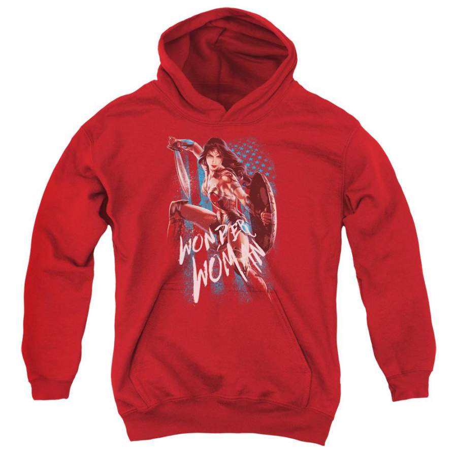 Wonder Woman American Hero Youth Hoodie (Ages 8-12)