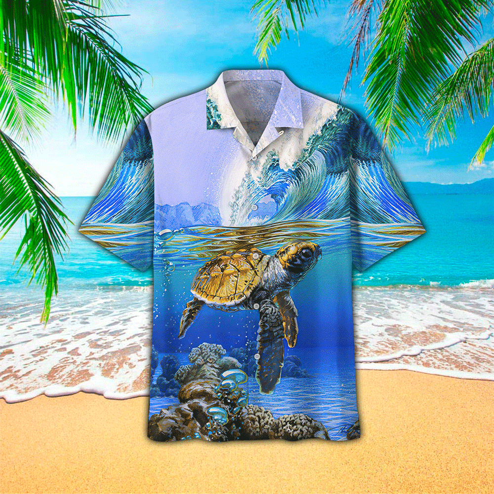 Sea Turtle Hawaii Shirt Aloha Tropical Sleeve Summer All Size Ha54946