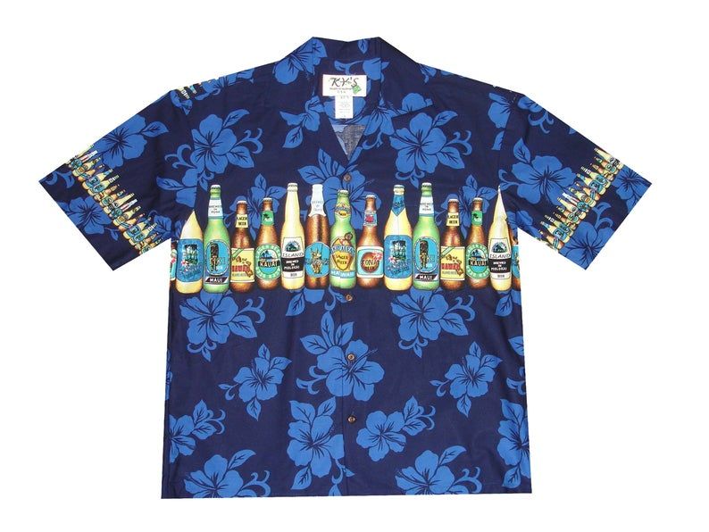 Beer Navy Blue Nice Design Hawaii Shirt Ha103461