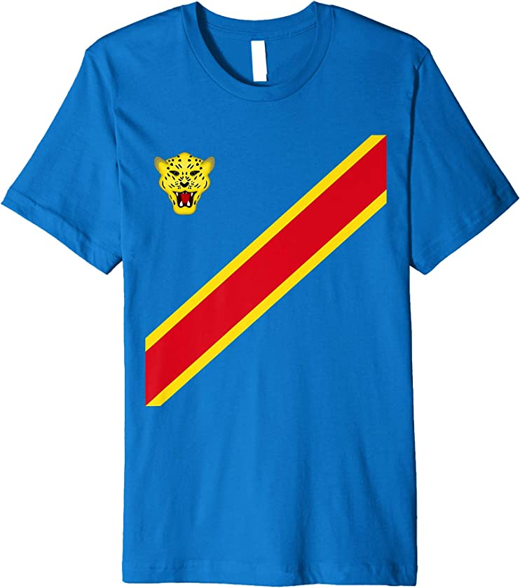 Congo Football Souvenir Flag Of DRC Leopards Proud Congolese Premium T-Shirt