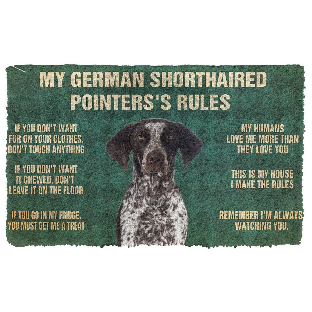 Gearhumans  Gearhuman 3D German Shorthaired Pointers’s Rules Doormat