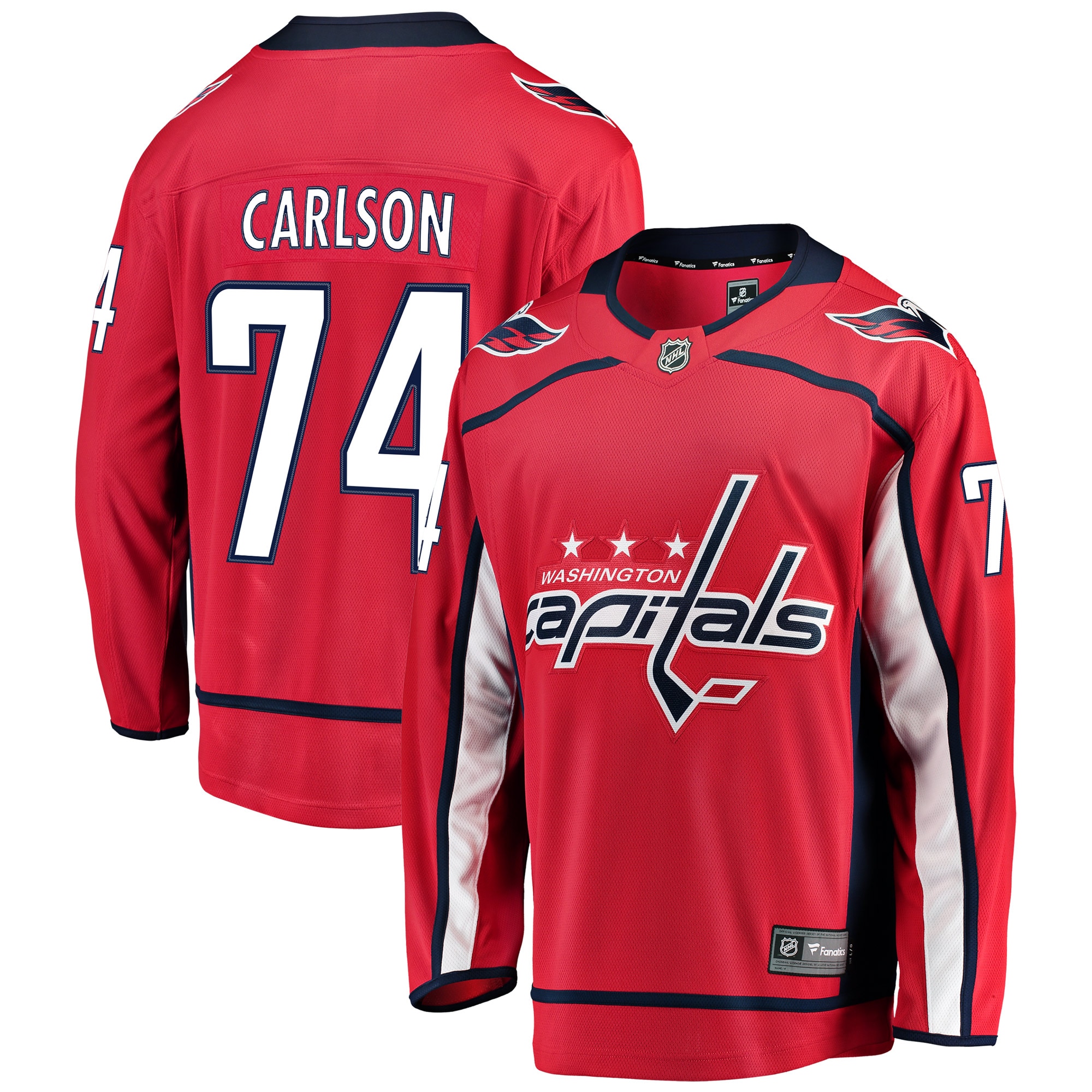 Men's Washington Capitals John Carlson Red Home Breakaway Player Jersey