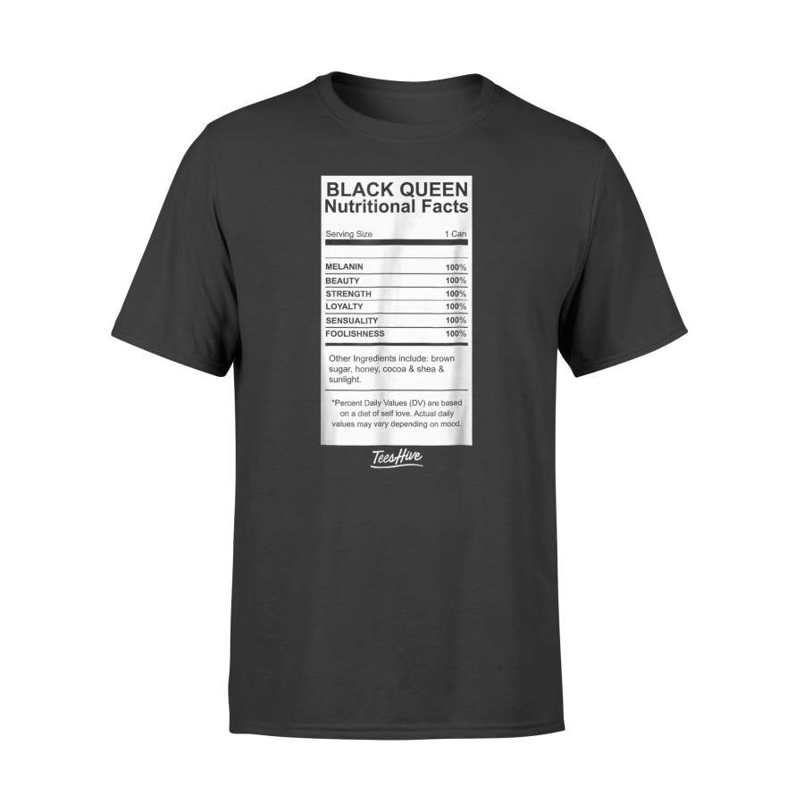 Black Queen Nutritional Facts African American Pride T-Shirt