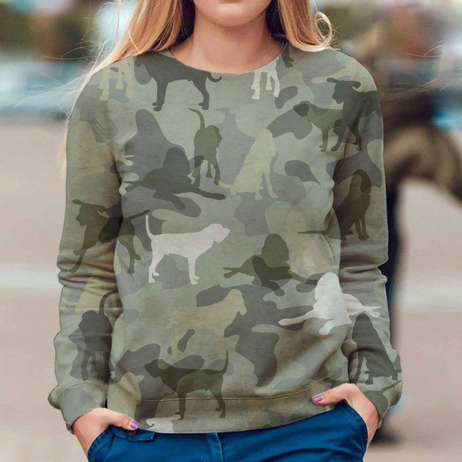 Bloodhound – Camo – Premium Dog Christmas Ugly Sweatshirt, Dog Ugly Sweater