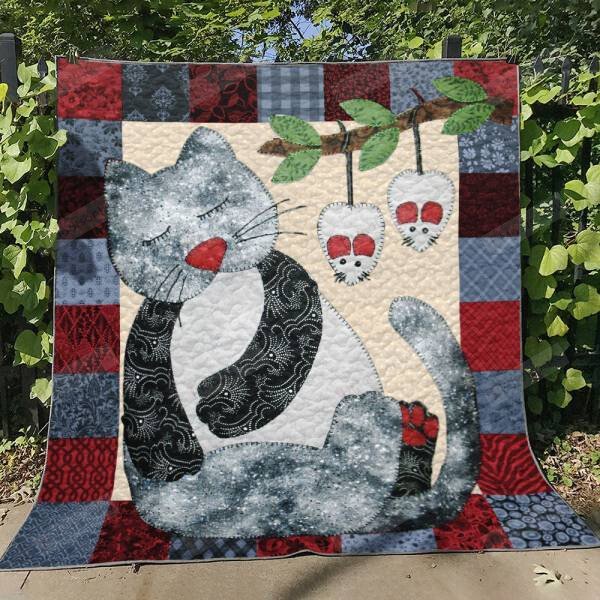 Cats Sleeping Quilt Blanket Great Customized Gifts For Birthday ...