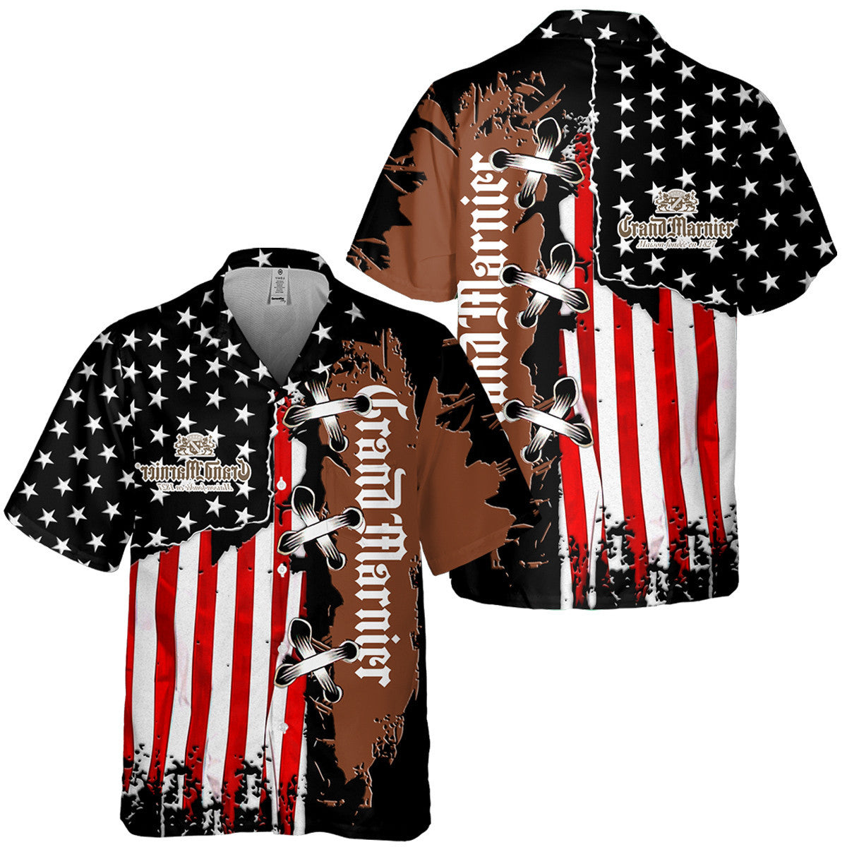 Grand Marnier Usa Flag Hawaii Shirt Ha56188