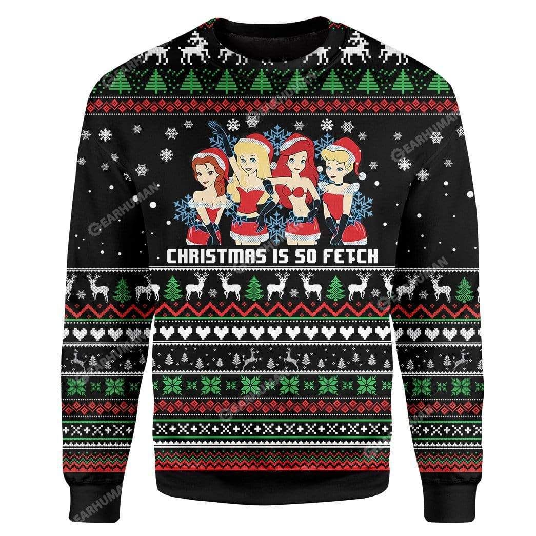 Gearhumans Custom Ugly Is So Fetch Christmas Sweater Jumper