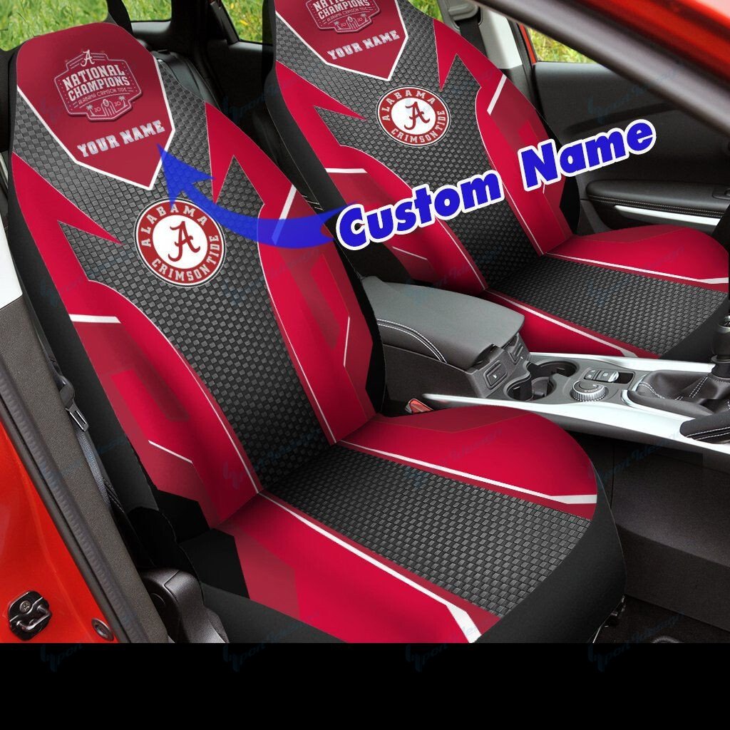 Alabama Crimson Tide Personalized Car Seat Covers Bg13