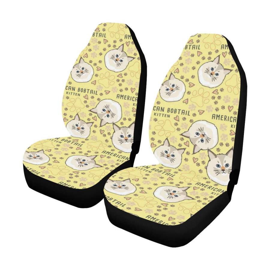 American Bobtail Car Seat Covers (Set of 2 ) Universal Fit Most Cars Trucks and SUVs