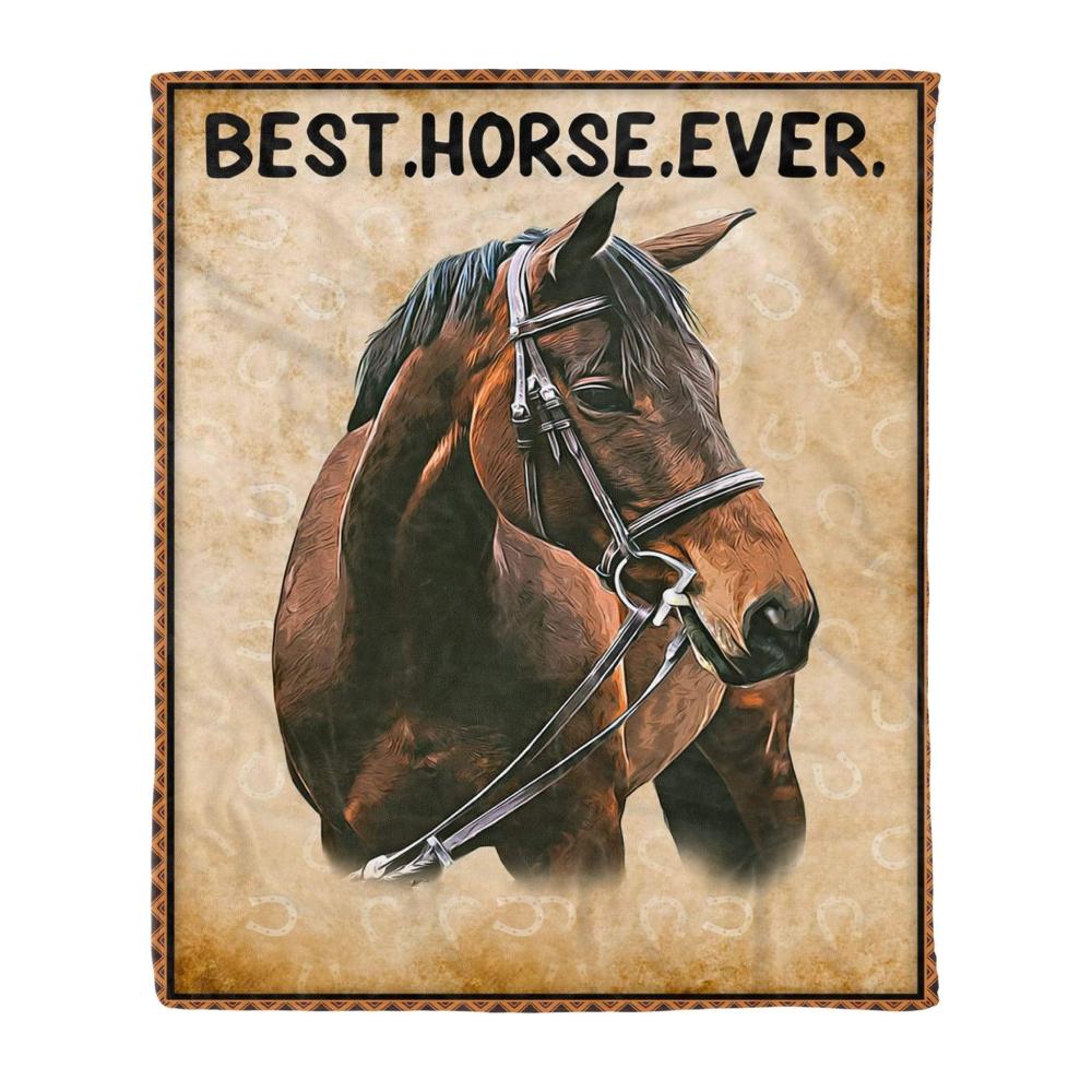 Animal Best Horse Ever Special Gift Fleece Blanket Family Gift Home Decor Bedding Couch Sofa Soft And Comfy Cozy