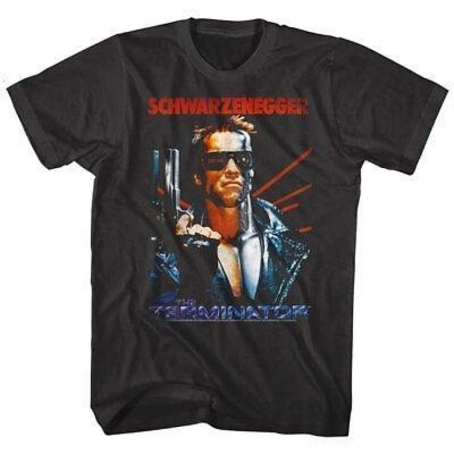 Terminator Arnold Schwarzenegger Movie Poster Men’s Black Iconic Legend T-Shirt