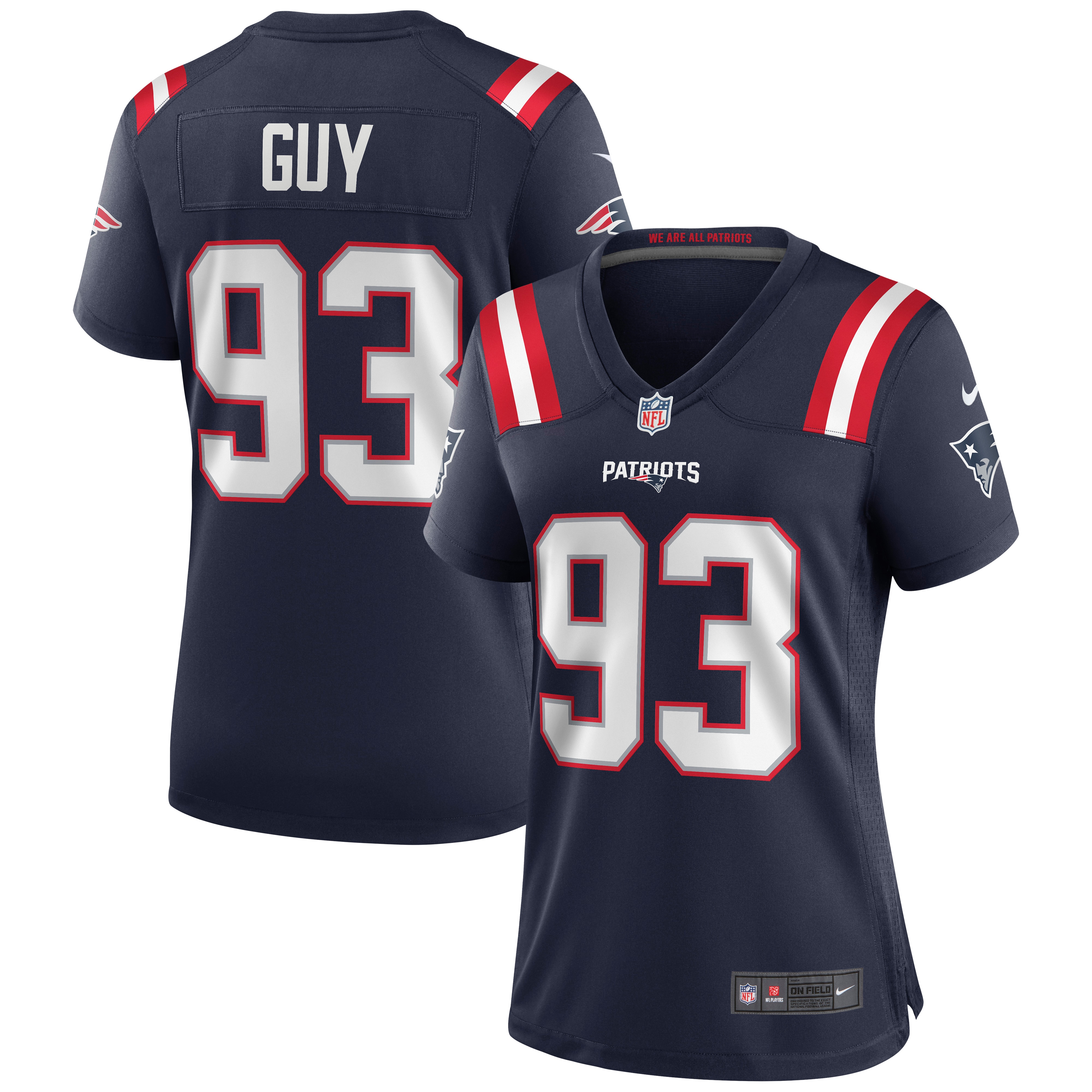 Women’s New England Patriots Lawrence Guy Navy Game Jersey