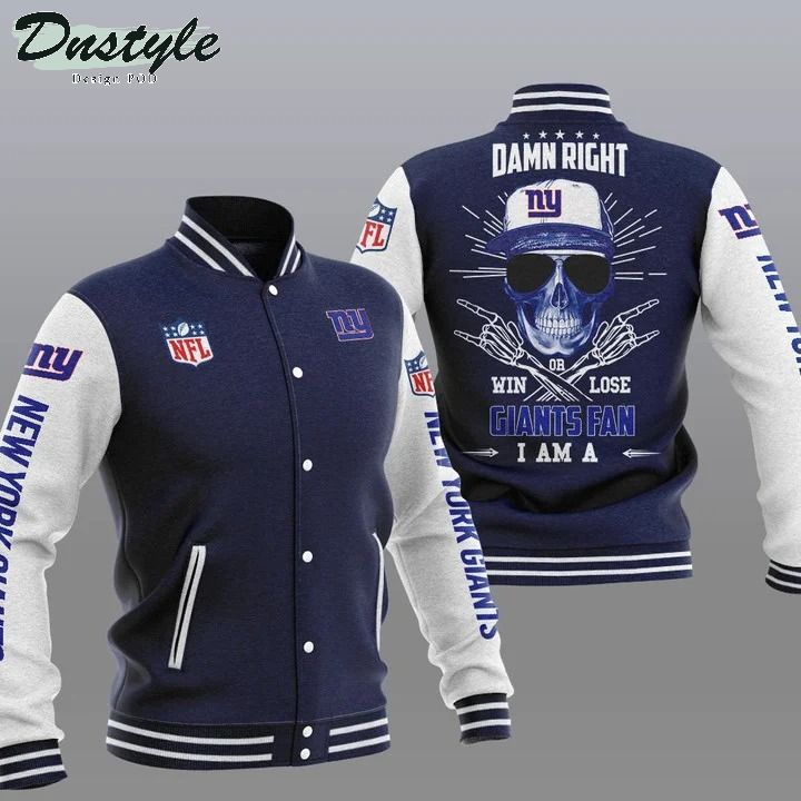 New York Giants Navy Blue Damn Right Baseball Jacket