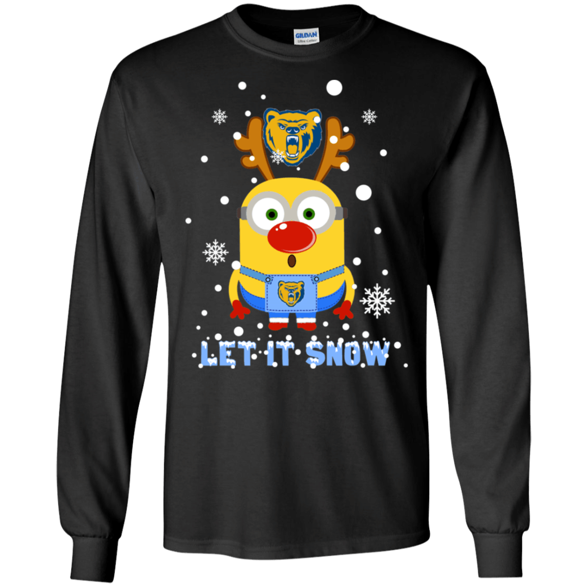 Buy Minion Northern Colorado Bears Ugly Christmas Sweaters Let It Snow Ls Cotton T-Shirt