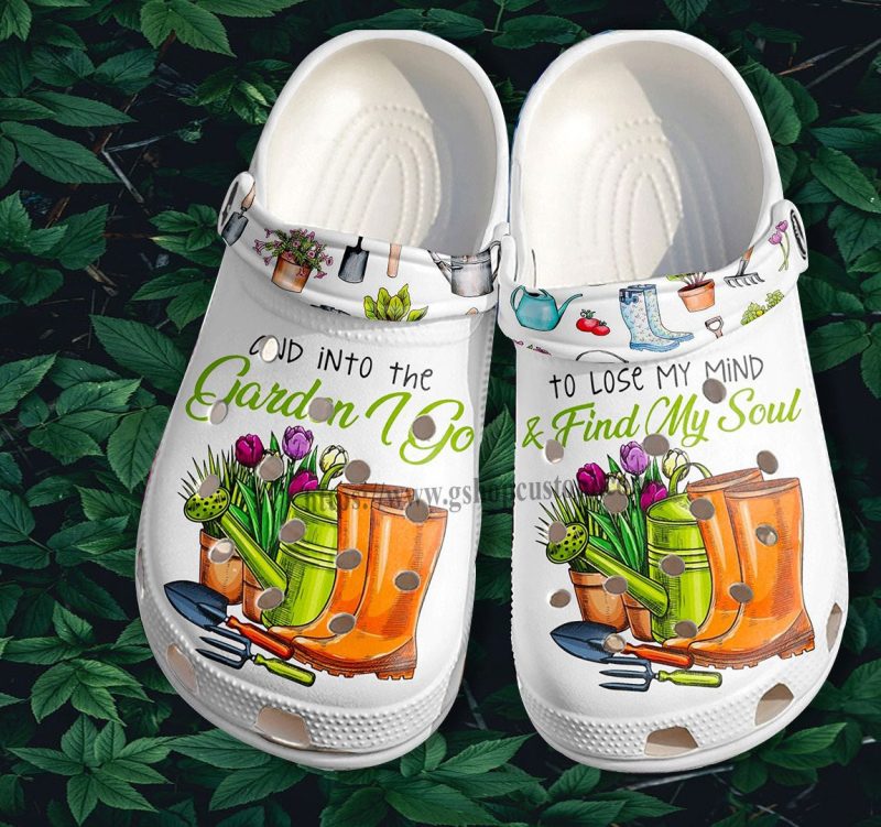 Garden Worker Croc Shoes Nana Grandma – And Into The Garden I Go Shoes Croc Clogs Gift Mom Mother Day